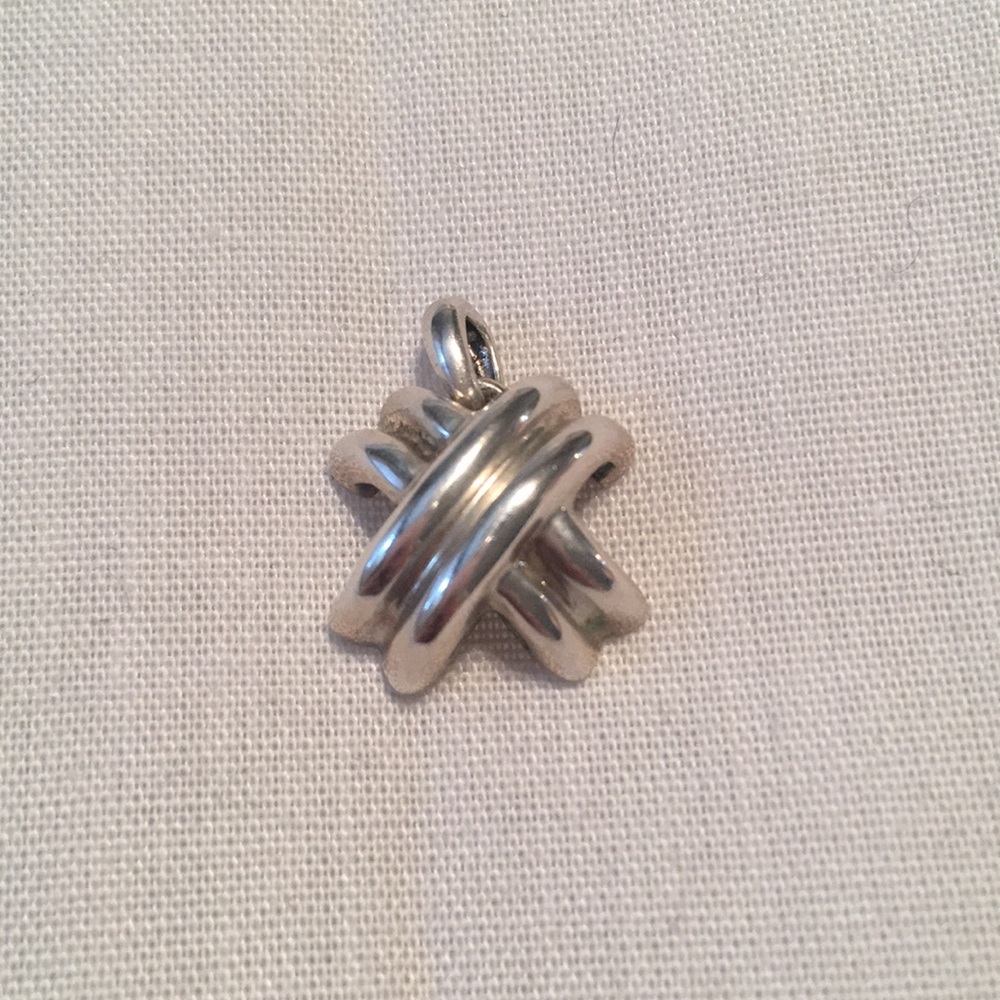 Tiffany and Co X Cross Pendant - Sterling Silver